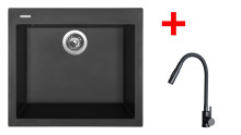 Sinks CUBE 560 Pureblack + ELASTA S černá matná 